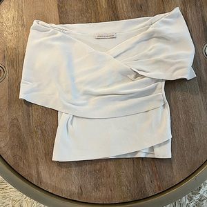 Pookie & Sebastian off-the-shoulder top in White